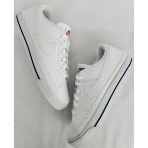 6.5 WOMEN'S NIKE COURT LEGACY LOW NN WHITE BLACK DH3161-101 SNEAKERS